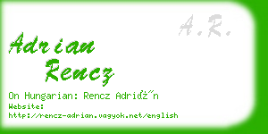 adrian rencz business card